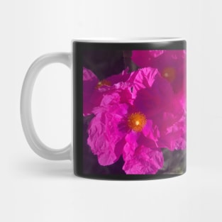 Hot Pink Flash of the Crinkled Rose Flower Mug